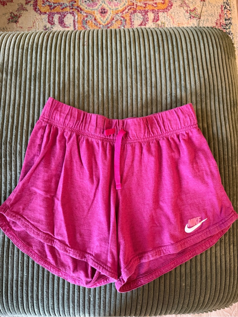 Nike Women's Bright Pink Terry Athletic Shorts